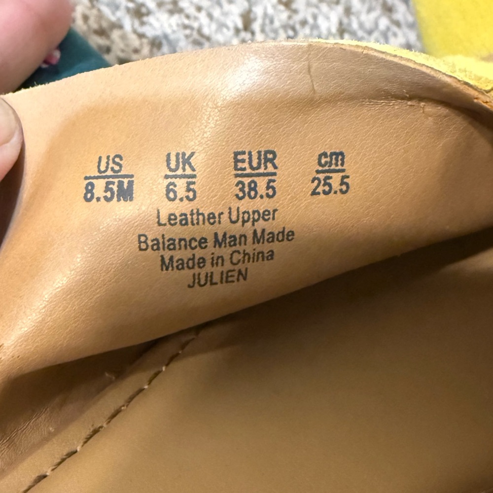 Yellow Suede Slingback Wedges Franco Sarto Julien Sandals 8.5 - Picture 4 of 7